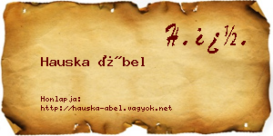Hauska Ábel névjegykártya